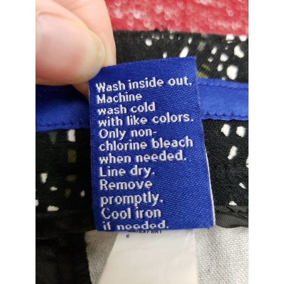 Apt 9 Speckle Pattern Cropped Ankle  Black Pants Sz 6 - Picture 7 of 7